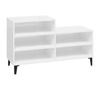 vidaXL Armoire à chaussure Blanc brillant 102x36x60 cm Bois ingénierie 819734