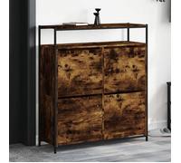 vidaXL Armoire à Chaussures 4 tiroirs rabattables chêne fumé