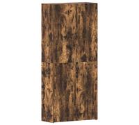 vidaXL Armoire à Chaussures 80X35.5X180 cm Bois Massif Rangement intérieur Porte à charnières Organisateur Moderne pour Couloir Chambre Mobilier stylé Étagères en Bois Support Compact pour Adultes