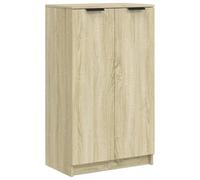 vidaXL Armoire à Chaussures Armoire de Couloir Organisateur Meuble de Rangement Maison Intérieur Chêne Sonoma 59x35x100cm Bois d'Ingénierie