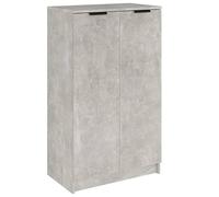 vidaXL Armoire à Chaussures Armoire de Couloir Organisateur Meuble de Rangement Maison Intérieur Gris Béton 59x35x100,5 cm Bois d'Ingénierie