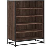 vidaXL Armoire à chaussures aspect chêne 75x38x97,5 cm Bois composite métal