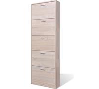 vidaXL Meuble à chaussures en bois avec 5 compartiments Aspect chêne 241241