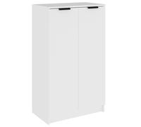 Vidaxl Armoire À Chaussures Blanc 59x35x100 Cm Bois D'ingénierie Blanc