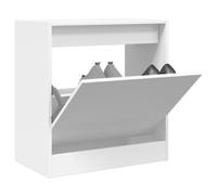 Vidaxl Armoire À Chaussures Blanc 60x34x63,5 Cm Bois D'ingénierie Multicolore