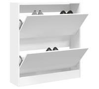 vidaXL Armoire à chaussures blanc 80x21x87,5 cm bois d'ingénierie 839917