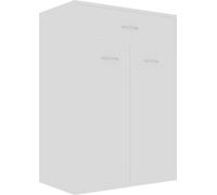 vidaXL Armoire à chaussures Blanc 60x35x84 cm Bois d'ingénierie Blanc