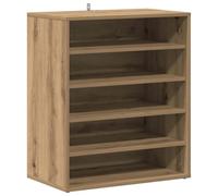 vidaXL Armoire à Chaussures chêne Artisanal Bois d'ingénierie, Armoire de Rangement de Chaussures, Support à Chaussures, unité de Rangement de Chaussures