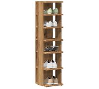 vidaXL Armoire à chaussures chêne artisanal bois d'ingénierie, armoire de rangement de chaussures, support à chaussures, 856666