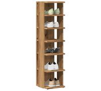 vidaXL Armoire à chaussures chêne artisanal bois d'ingénierie, armoire de rangement de chaussures, support à chaussures, 856666