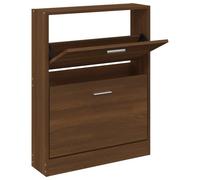 vidaXL Armoire à chaussures Chêne marron 59x17x81 cm Bois d'ingénierie