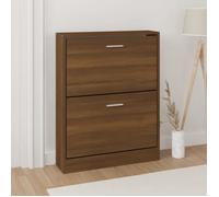 vidaXL Armoire à chaussures Chêne marron 59x17x81 cm Bois d'ingénierie 342541