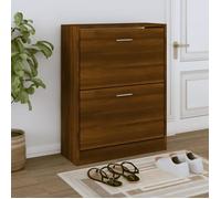 vidaXL Armoire à chaussures Chêne marron 63x24x81 cm Bois d'ingénierie 342563