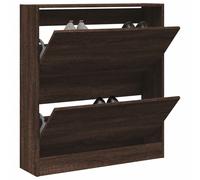 Vidaxl Armoire À Chaussures Chêne Marron 80x21x87,5 Cm Bois Ingénierie Multicolore