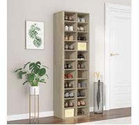vidaXL Armoire à chaussures Chêne sonoma 54x34x183 cm en aggloméré