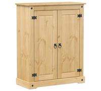 Vidaxl Armoire À Chaussures Corona 86x38,5x108 Cm Bois De Pin Massif Multicolore