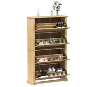 vidaXL Armoire à chaussures Corona 99x32x163,5 cm bois de pin massif, rangement de chaussures, placard à chaussures, étagère
