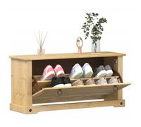 vidaXL Armoire à chaussures Corona 99x32x47 cm bois de pin massif, rangement de chaussures, placard à chaussures, étagère à 4002784