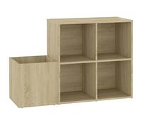 vidaXL Armoire à Chaussures d'Entrée, Étagère à Chaussures avec Rangement, Meuble à Chaussures Salon, Scandinave, Chêne Sonoma Bois d'Ingénierie