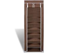 vidaXL Armoire à chaussures Étagère à chaussures 8 couches 57 x29 x162 cm Marron