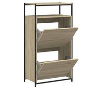 vidaXL Armoire à Chaussures, Étagère à Chaussures avec 2 Tiroir, Meuble à Chaussures avec Rangement Entrée Couloir, Chêne Sonoma Bois d'Ingénierie