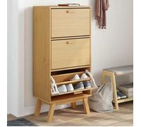 vidaXL Armoire à Chaussures, Étagère à Chaussures avec Pieds, Meuble à Chaussures avec Rangement Salon, Moderne, Marron Bois 358618