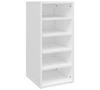vidaXL Armoire à Chaussures, Étagère à Chaussures avec Rangement, Meuble à Chaussures Entrée Salon, Moderne, Blanc Bois d'Ingénierie