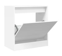 vidaXL Armoire à chaussures blanc 60x34x63,5 cm bois d'ingénierie 839938 Blanc G