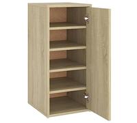 vidaXL Armoire à Chaussures Etagère à Chaussures Murale Suspendue Organisateur de Chaussures Meuble de Rangement Chêne Sonoma 32x35x70 cm Aggloméré