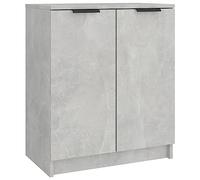 vidaXL Armoire à Chaussures Étagère Organiseur de Chaussures Meuble d'Entrée Meuble de Rangement Intérieur Gris Béton 59x35x70 cm Bois d'Ingénierie