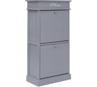 vidaXL Armoire à chaussures Gris 50 x 28 x 98 cm Bois de Paulownia 284090
