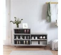 vidaXL Armoire à chaussures Gris béton 102x36x60 cm Bois d'ingénierie 831384 Gris G