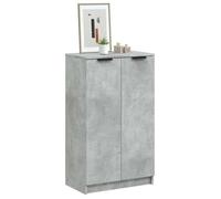 vidaXL Armoire à chaussures Organisateur de couloir Gris béton 59x35x100,5 cm Bois d'ingénierie