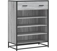 vidaXL Armoire à chaussures Gris Sonoma 75x38x97,5 cm Bois composite Métal