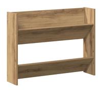 Vidaxl Armoire À Chaussures Murale Chêne Artisanal Bois D'ingénierie Marron