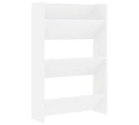 vidaXL Armoire à Chaussures Murale Etagère à Chaussures Suspendue Organisateur Range-Chaussures Salon Entrée Blanc 60x18x90 cm Aggloméré