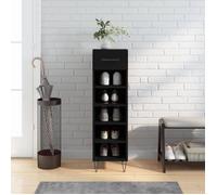 vidaXL Armoire à chaussures noir 30x35x105 cm bois d'ingénierie 829669
