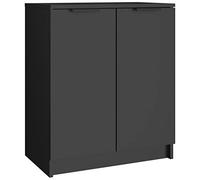 vidaXL Armoire à Chaussures Noir 59x35x70 cm Bois d'ingénierie, Armoire de Rangement de Chaussures, Support à Chaussures, unité de Rangement de Chaussures