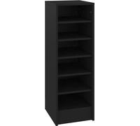 vidaXL Armoire à chaussures noire 31,5x35x90 cm Bois composite