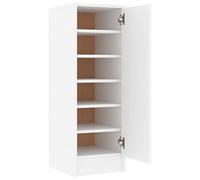vidaXL Armoire à Chaussures Organisateur Range-Chaussures Etagère Meuble Armoire de Rangement Entrée Intérieur Blanc 32x35x92 cm Aggloméré