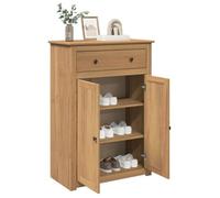 vidaXL Armoire à Chaussures Panama 80x40x114 cm Bois de pin Massif, Rangement de Chaussures, Armoire de Rangement de Chaussures, Organisateur de Chaussures