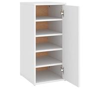 vidaXL Armoire à Chaussures, Placard à Chaussures avec Étagère, Meuble de Rangement Entrée Salle de Séjour, Scandinave, Blanc Bois d'Ingénierie