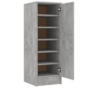 Vidaxl Armoire À Chaussures Gris Béton 32x35x92 Cm Aggloméré Gris
