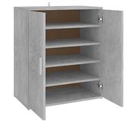 vidaXL Armoire à Chaussures, Placard à Chaussures avec Étagère, Meuble de Rangement Entrée Salle de Séjour, Moderne, Gris Béton Bois d'Ingénierie