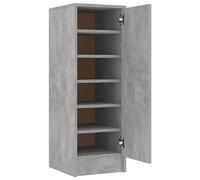 Armoire à Chaussures, Placard à Chaussures avec Etagère, Meuble de Rangement Entrée Salle de Séjour, Scandinave, Gris Béton Bois d'Ingénierie
