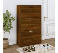 Vidaxl Armoire À Chaussures Chêne Marron 63x24x103cm Bois D'ingénierie Marron
