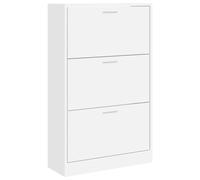 vidaXL Armoire à chaussures Blanc 63x24x103 cm Bois d'ingénierie