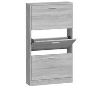 vidaXL Armoire à Chaussures Range-Chaussures Armoire de Rangement Meuble à Chaussures Entrée Couloir Salon Sonoma Gris 59x17x108 cm Bois d'Ingénierie