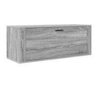 vidaXL Armoire à Chaussures Range-Chaussures Armoire de Rangemente Meuble à Chaussures Entrée Couloir Salon Murale Sonoma Gris 100x35x38 cm