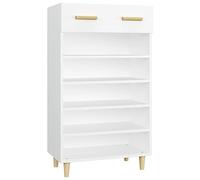 vidaXL Armoire à chaussures Range-chaussures Blanc 60x35x105 cm Bois d'Ingénierie